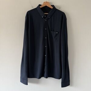 Vuori Ace Button Down Mens XL Blue Performance V185 Collar Shirt Commuter Pique